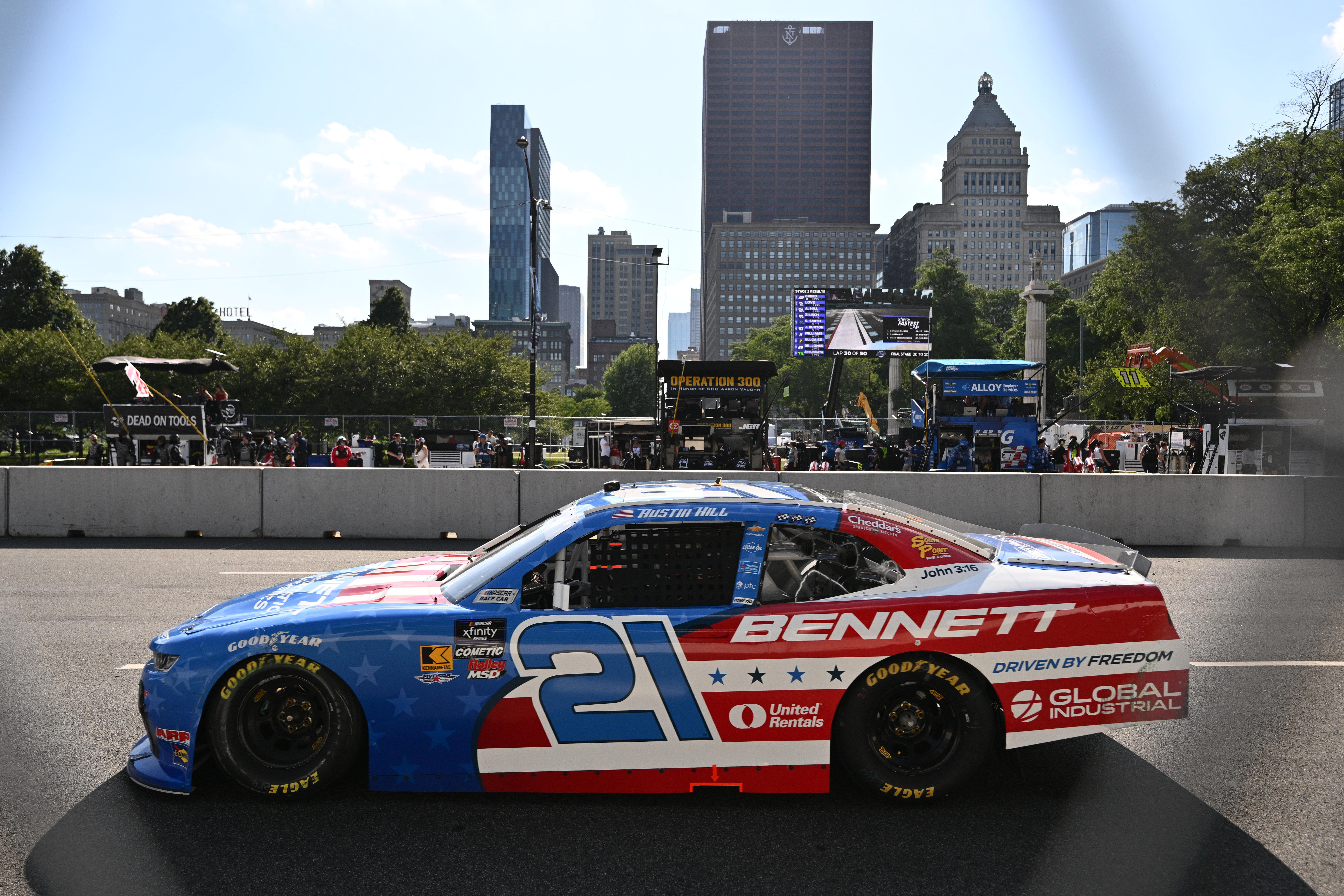 Xfinity Series driver Austin Hill (21) during The Loop 110 at Chicago Street Race. Source: Imagn